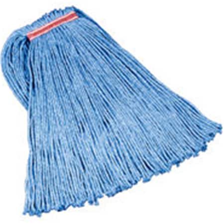 Eat-In Rubbermaid Commercial Products  24 oz. Cut-End Blend Mop Blue Head Band- 1 in. EA2770272